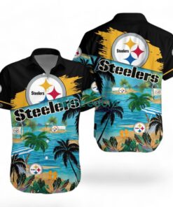 Pittsburgh Steelers Logo Combo Hawaiian Shirt And Short Trending Summer For Fans
