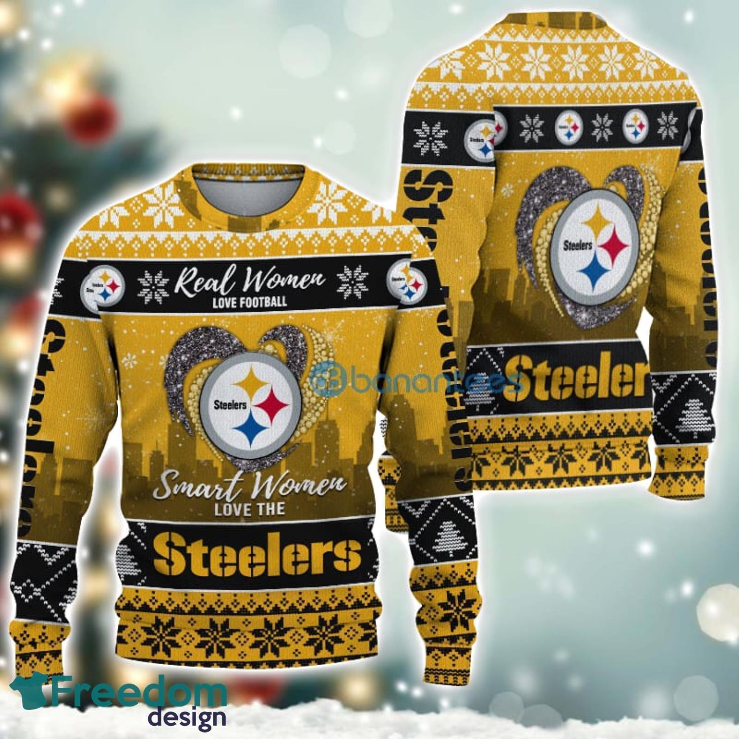 Pittsburgh Steelers Logo Ugly Christmas Sweater For Fans Men And Women Christmas Gift Ideas image Pittsburgh Steelers Logo Ugly Christmas Sweater For Fans Men And Women Christmas Gift Ideas Product Photo 2