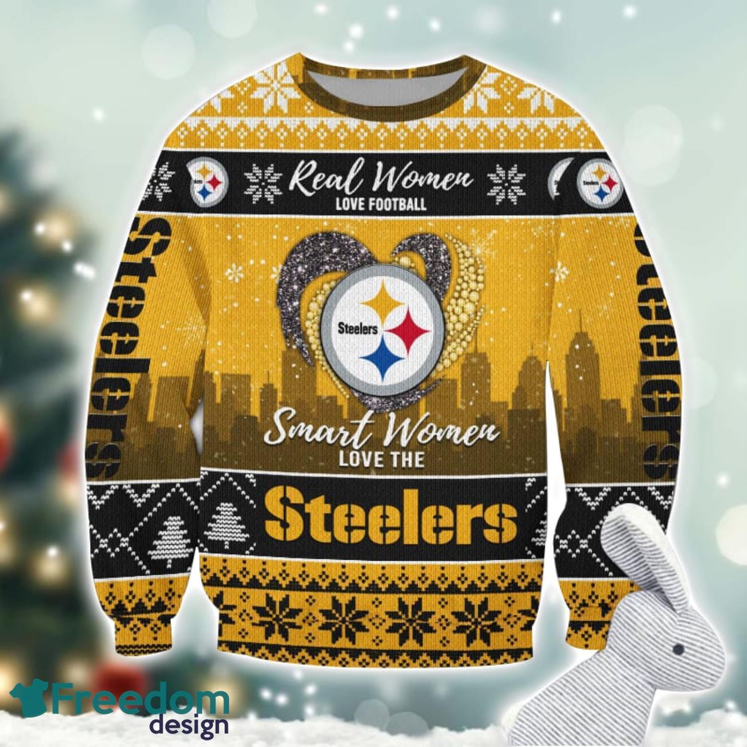 Pittsburgh Steelers Logo Ugly Christmas Sweater For Fans Men And Women Christmas Gift Ideas image Pittsburgh Steelers Logo Ugly Christmas Sweater For Fans Men And Women Christmas Gift Ideas Product Photo 1