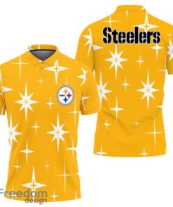 Pittsburgh Steelers Sparkle Pattern Polo Shirt