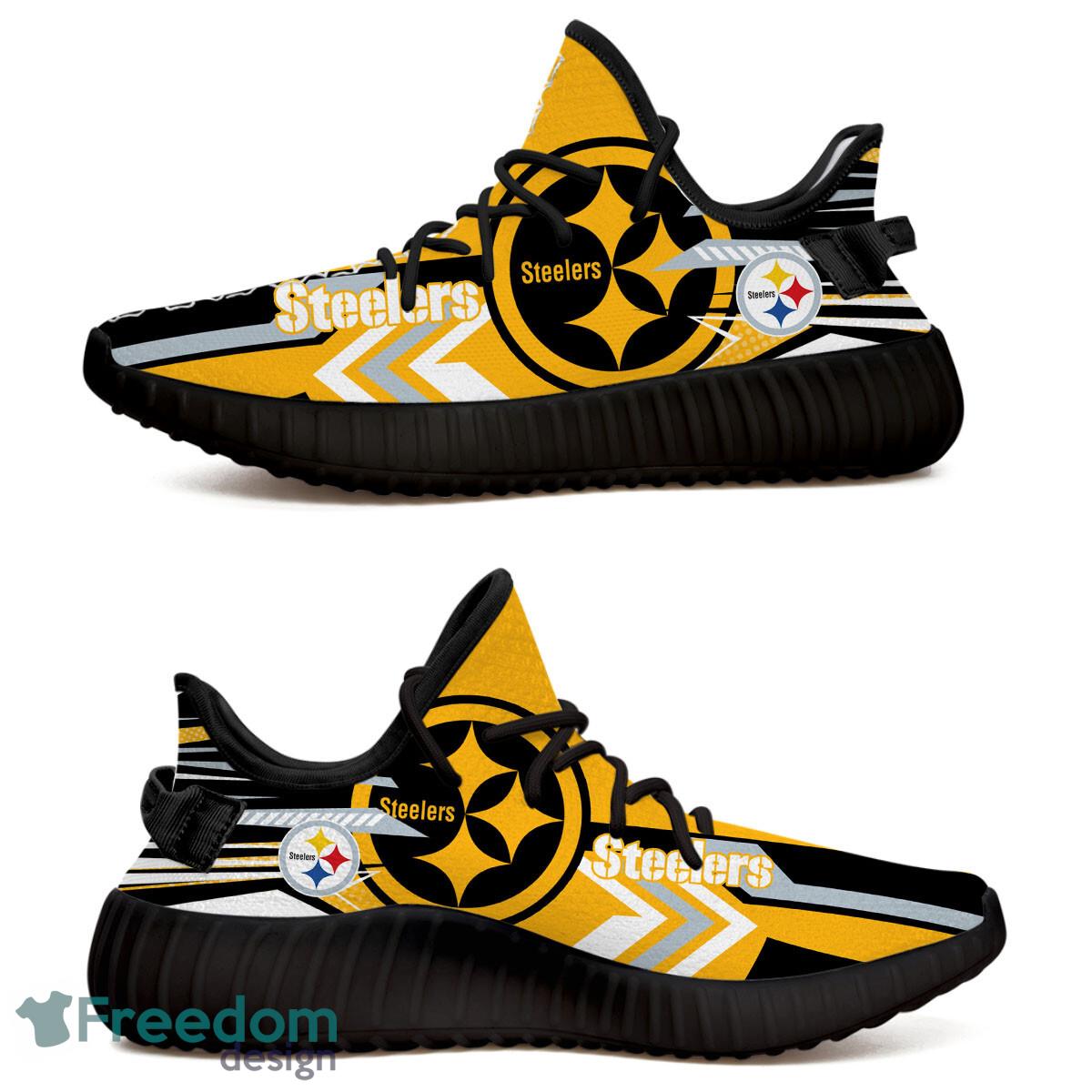 Pittsburgh Steelers Speedsters Yeezy Running Shoes For Fans Gift Men Women - Pittsburgh Steelers Speedsters Yeezy Boost Running Shoes_1