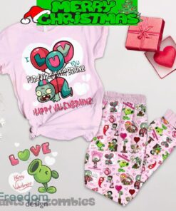 Plants Vs Zombies Valentine Fleece Pajamas Set Gift Family