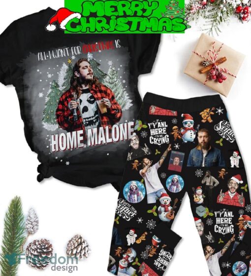 Post Malone You’re The Sunflower Pajamas Set Full Print Christmas For Women - Post Malone You’re The Sunflower Pajamas Set-1