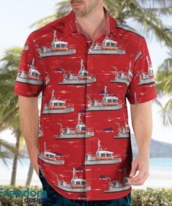 Providence Fire Department Fireboat Providence, Rhode Island Summer Hawaiian Shirt Product Photo 3