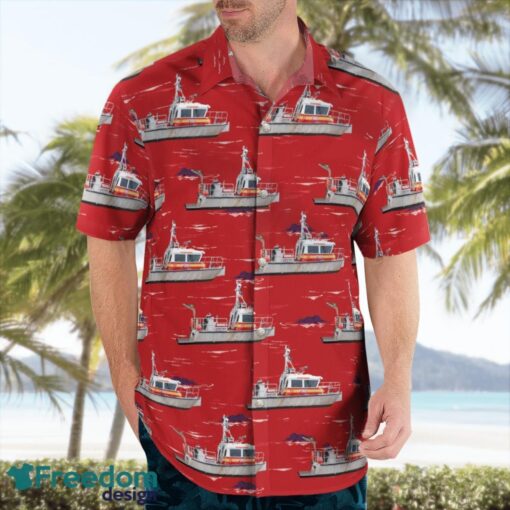 Providence Fire Department Fireboat Providence, Rhode Island Summer Hawaiian Shirt Product Photo 3