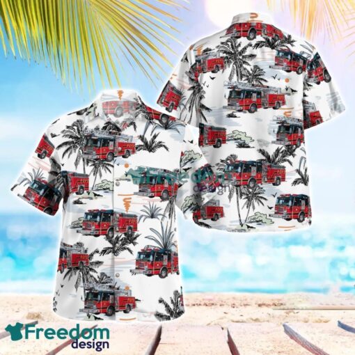 Punta Gorda, Charlotte County, Florida, Punta Gorda Fire Department Beach Hawaiian Shirt Product Photo 1