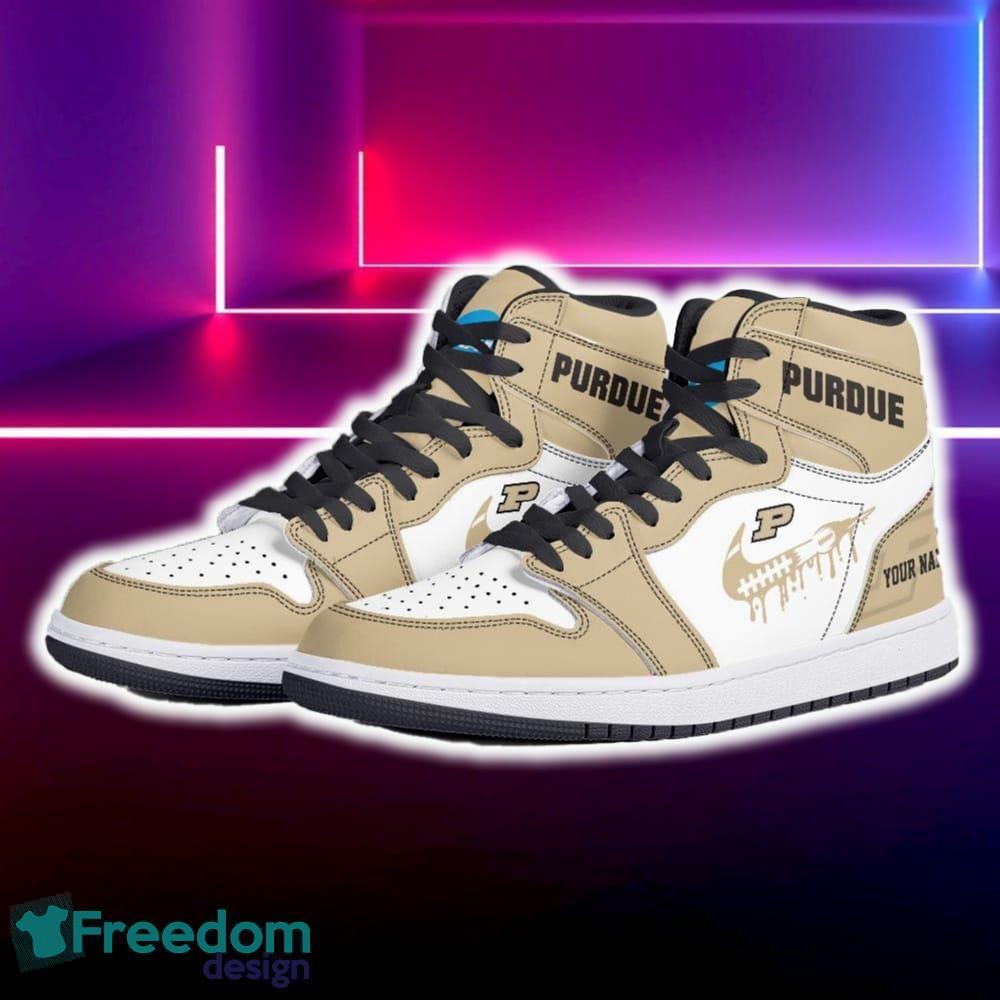 Purdue Boilermakers Air Jordan Hightop Shoes New Custom Name For Fans Gift Sneaker image Purdue Boilermakers Air Jordan Hightop Shoes New Custom Name For Fans Gift Sneaker - Purdue Boilermakers Air Jordan Hightop Shoes Photo 5