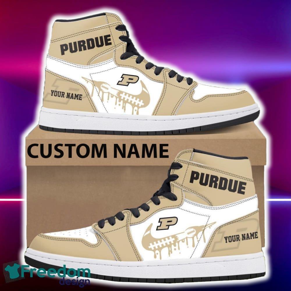 Purdue Boilermakers Air Jordan Hightop Shoes New Custom Name For Fans Gift Sneaker image Purdue Boilermakers Air Jordan Hightop Shoes New Custom Name For Fans Gift Sneaker - Purdue Boilermakers Air Jordan Hightop Shoes Photo 4
