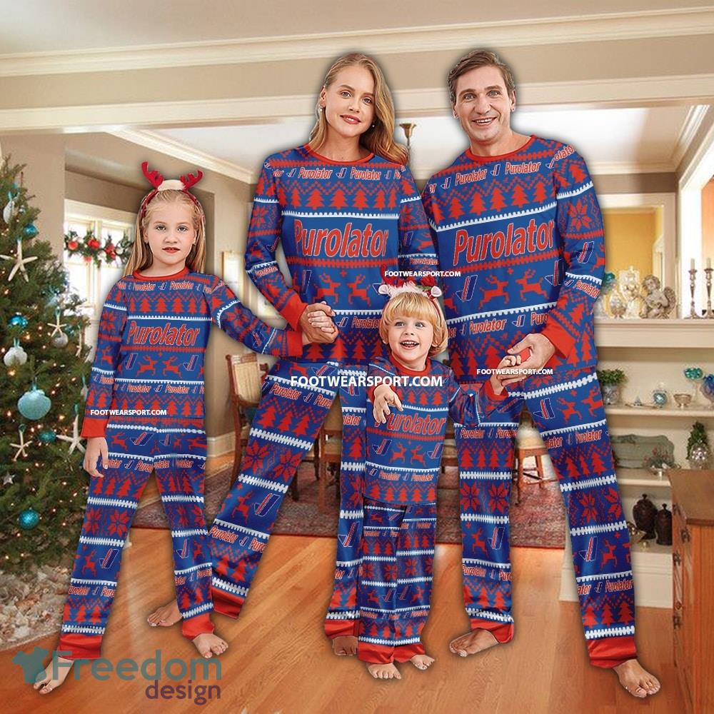 Purolator Family Pajamas Set Ugly Christmas - Purolator Family Pajamas Set Ugly Christmas