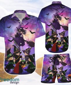 Purple Witch Shirt Witch Happy Halloween Party Hawaiian Shirts and Shortsifts