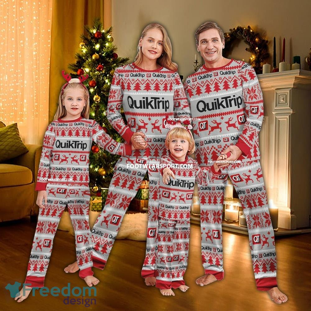 Quiktrip Ugly Christmas Pajamas Set Gift For Family - Quiktrip Ugly Christmas Pajamas Set Gift For Family