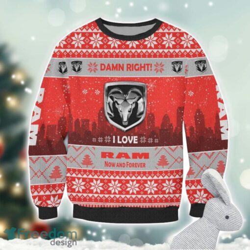 Ram truck Damn Right I Lover Ram truck Now And Forever 3D Ugly Christmas Sweater Christmas Gift Product Photo 2