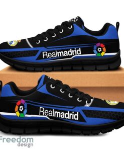 Real Madrid Black Blue Sneakers Trending Running Shoes For Men And Women Sport Fans Product Photo 2