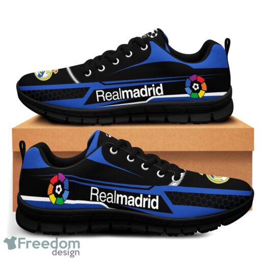 Real Madrid Black Blue Sneakers Trending Running Shoes For Men And Women Sport Fans Product Photo 2