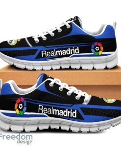 Real Madrid Black Blue Sneakers Trending Running Shoes For Men And Women Sport Fans Product Photo 1