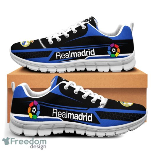 Real Madrid Black Blue Sneakers Trending Running Shoes For Men And Women Sport Fans Product Photo 1