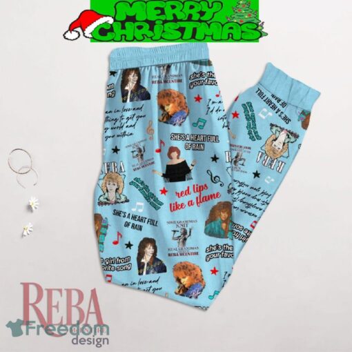 Reba McEntire Red Lips Like A Flame Fleece Pajamas Set Christmas For Family - Reba McEntire Red Lips Like A Flame Fleece Pajamas Set-3