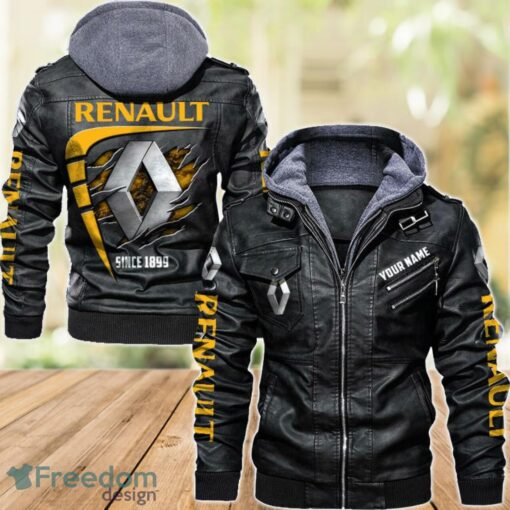 Renault 2D Leather Jacket For Men Custom Name Special Gift Ideas Product Photo 1