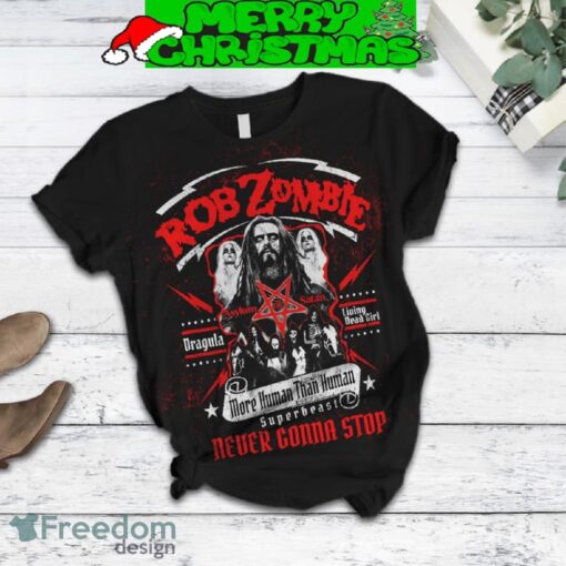 Rob Zombie More Human Than Human Never Gonna Stop Fleece Pajamas Set All Over Print Christmas Gift - Rob Zombie More Human Than Human Never Gonna Stop Fleece Pajamas Set-2