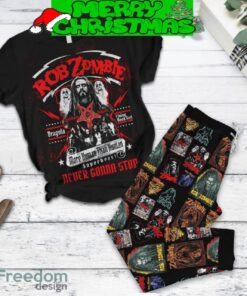 Rob Zombie More Human Than Human Never Gonna Stop Fleece Pajamas Set All Over Print Christmas Gift - Rob Zombie More Human Than Human Never Gonna Stop Fleece Pajamas Set-1