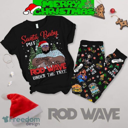 Rod Wave Under The Tree Santa Baby Christmas Fleece Pajamas Set Men Women For Fans - Rod Wave Under The Tree Santa Baby Christmas Fleece Pajamas Set-1