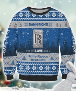 Rolls Royce Damn Right I Lover Rolls Royce Now And Forever 3D Ugly Christmas Sweater Christmas Gift Product Photo 2