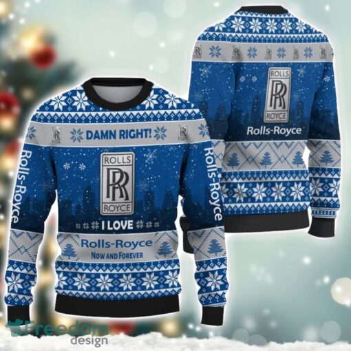 Rolls Royce Damn Right I Lover Rolls Royce Now And Forever 3D Ugly Christmas Sweater Christmas Gift Product Photo 1