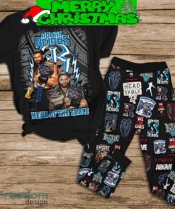 Roman Reigns Head Of The Table We The Ones Fleece Pajamas Set Gift Family - Roman Reigns Head Of The Table We The Ones Fleece Pajamas Set-1