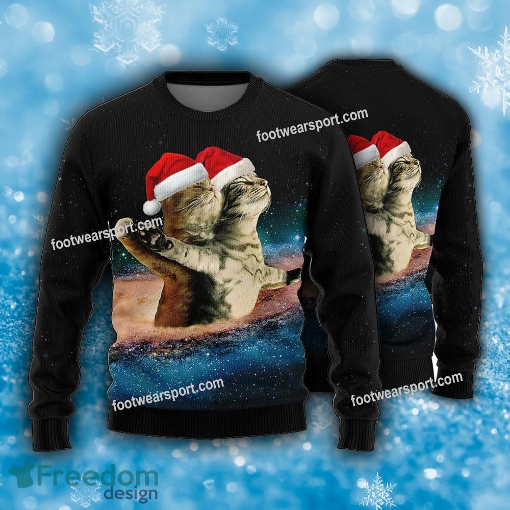 Romantic Cat Galaxy Funny For Adults Ugly Christmas 3D Sweater image Romantic Cat Galaxy Funny For Adults Ugly Christmas 3D Sweater - Romantic Cat Galaxy Funny For Adults Ugly Christmas 3D Sweater