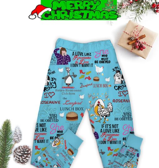 Roseanne Series If It Not A Love Like Roseanne And Dan I Don’t Want It Lanford Lunch Box Fleece Pajamas Set For Christmas - 070824-122201