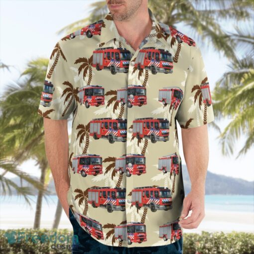 Rotterdam, Netherlands, Brandweer Rotterdam-Rijnmond Aloha Hawaiian Shirt Beach Gift Shirt Product Photo 4