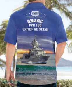 Royal Australian Navy RAN HMAS Anzac (FFH 150) Anzac-class frigate Aloha Hawaiian Shirt Beach Gift Shirt Product Photo 2