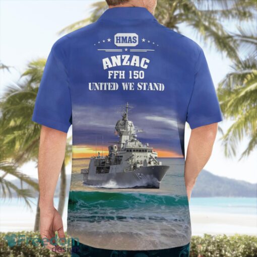 Royal Australian Navy RAN HMAS Anzac (FFH 150) Anzac-class frigate Aloha Hawaiian Shirt Beach Gift Shirt Product Photo 2