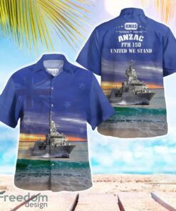 Royal Australian Navy RAN HMAS Anzac (FFH 150) Anzac-class frigate Aloha Hawaiian Shirt Beach Gift Shirt Product Photo 1