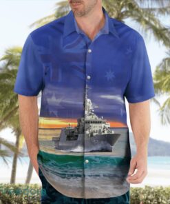 Royal Australian Navy RAN HMAS Anzac (FFH 150) Anzac-class frigate Aloha Hawaiian Shirt Beach Gift Shirt Product Photo 4