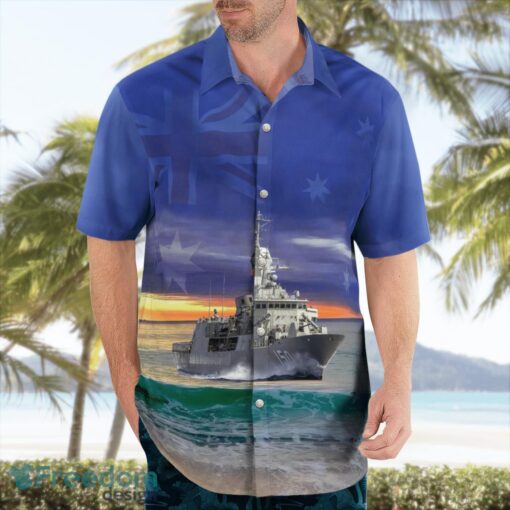 Royal Australian Navy RAN HMAS Anzac (FFH 150) Anzac-class frigate Aloha Hawaiian Shirt Beach Gift Shirt Product Photo 4