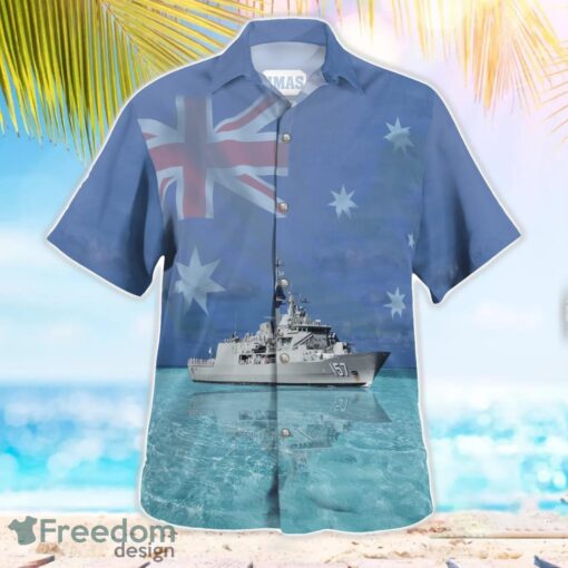 Royal Australian Navy RAN HMAS Perth (FFH 157) Anzac-class frigate Aloha Hawaiian Shirt Beach Gift Shirt Product Photo 3