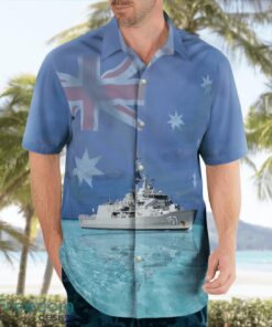 Royal Australian Navy RAN HMAS Perth (FFH 157) Anzac-class frigate Aloha Hawaiian Shirt Beach Gift Shirt Product Photo 4