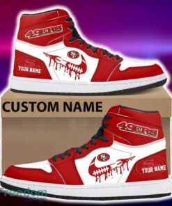 San Francisco 49ers Air Jordan Hightop Shoes New Custom Name For Fans Gift Sneaker San Francisco 49ers Air Jordan Hightop Shoes New Custom Name For Fans Gift Sneaker
