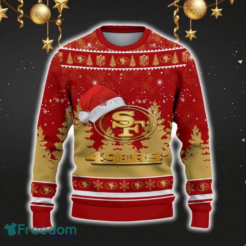 San Francisco 49ers Car For Fans 3D Sweater Ugly Christmas Santa Hat Tree Gift For Men Women image San Francisco 49ers Car For Fans 3D Sweater Ugly Christmas Santa Hat Tree Gift For Men Women - San Francisco 49ers Ugly Christmas Sweater_2