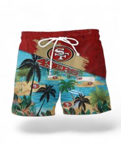 San Francisco 49ers Logo Combo Hawaiian Shirt And Short Trending Summer For Fans image San Francisco 49ers Logo Combo Hawaiian Shirt And Short Trending Summer For Fans Product Photo 2