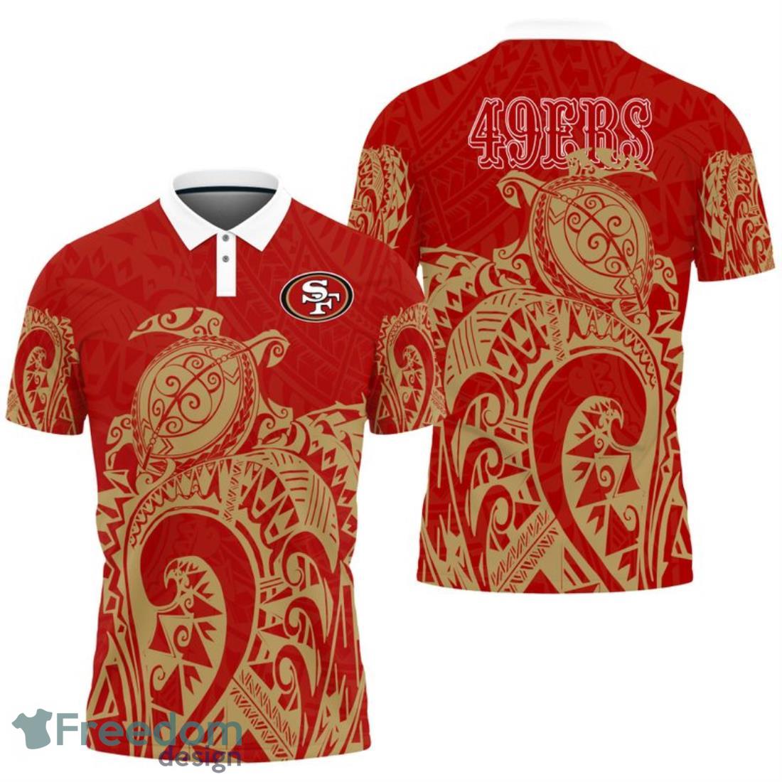 San Francisco 49ers Turtle Polynesian Pattern Polo Shirt image San Francisco 49ers Turtle Polynesian Pattern Polo Shirt Product Photo 1