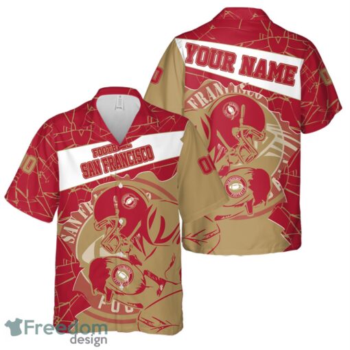 San Francisco Football Team Personalized Name Number Hawaiian Shirt And Shorts Team Gift Product Photo 1