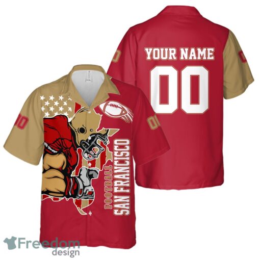 San Francisco personalized name and number Hawaiian Shirt And Shorts Team Beach Shirt Product Photo 2