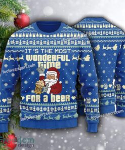 Santa Drinking Beer For Ladies Ugly Christmas 3D Sweater
