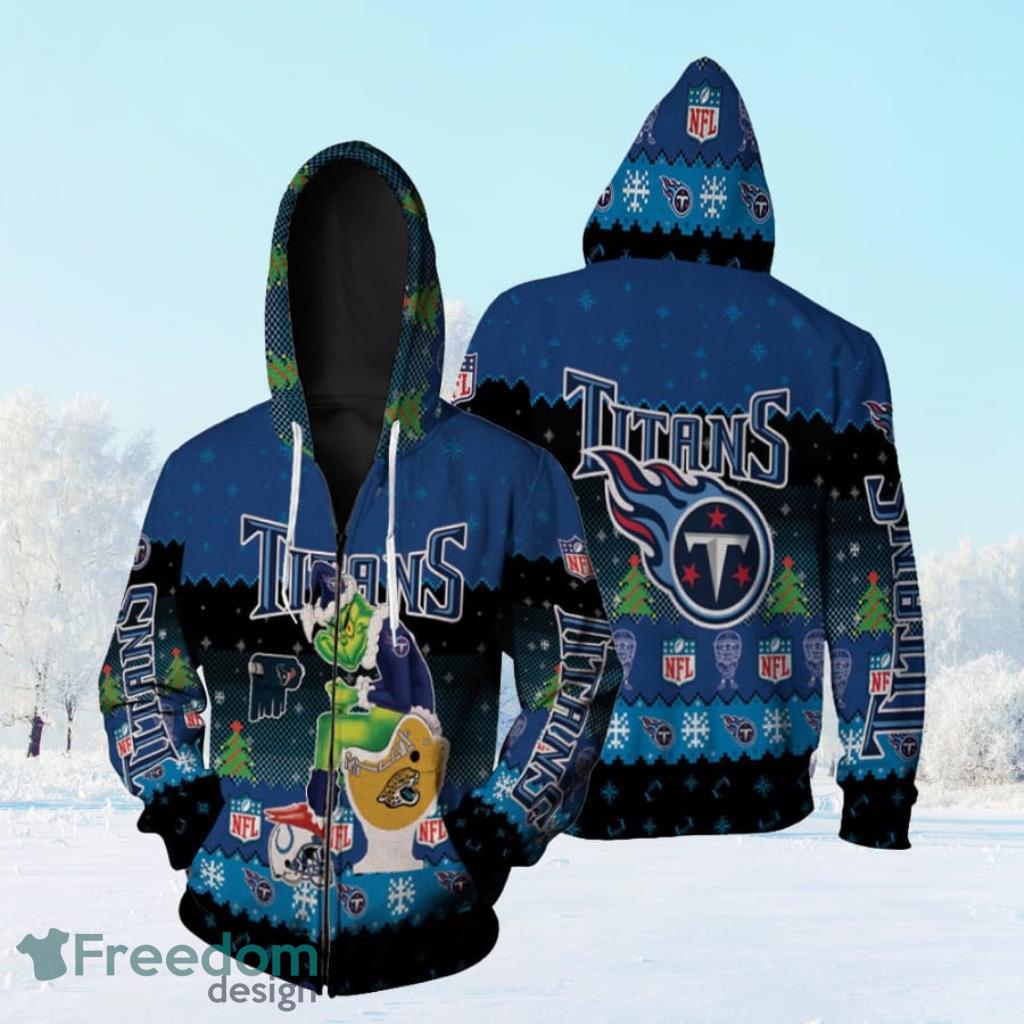 Santa Grinch Tennessee Titans Sitting On Jaguars Texans Colts Toilet Christmas Gift For Titans Fans Zip Hoodie 3D All Over Print image Santa Grinch Tennessee Titans Sitting On Jaguars Texans Colts Toilet Christmas Gift For Titans Fans Zip Hoodie 3D All Over Print Product Photo 1