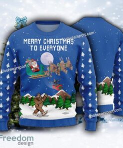 Santa Merry Christmas To Bigfoot Xmas For Ladies Ugly Christmas Sweater
