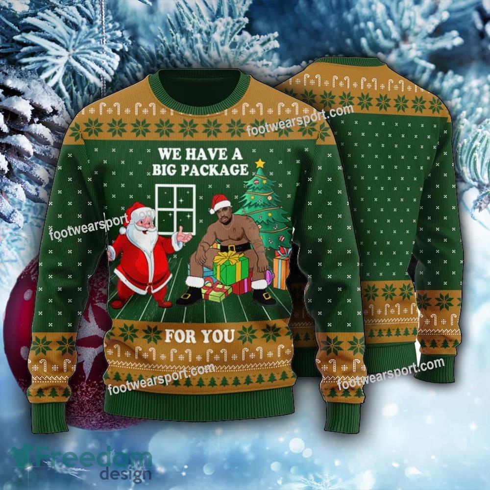 Santa With Bigfoot Ugly Xmas Sweater image Santa With Bigfoot Ugly Xmas Sweater - Santa With Bigfoot Ugly Xmas Sweater