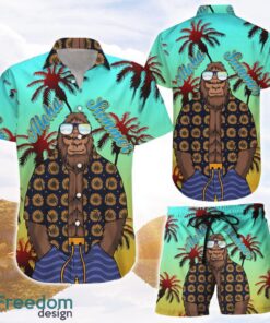 Sasquatch Shirts Sasquatch Tropical Summer Beach Aloha Hawaiian Shirts and Shorts