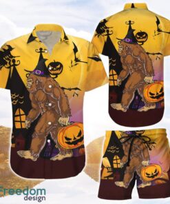 Sassy Sasquatch Shirt Sasquatch Funny Pumpkin 3D Printing Hawaiian Shirt Sasquatch Gifts